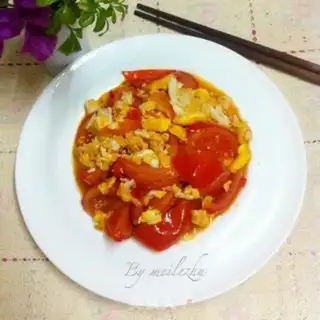 Make Tomato fried eggs step 6