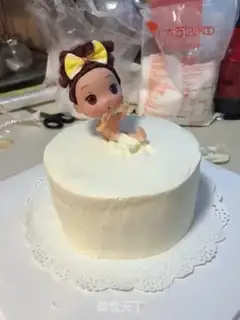 Make Fancy doll cake step 4