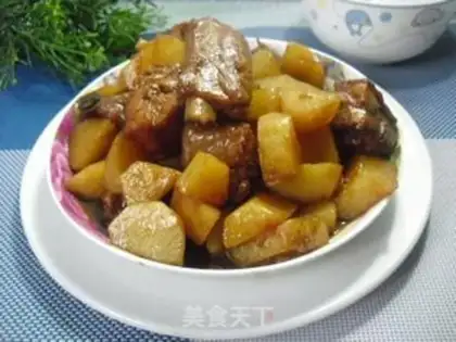 Make Potato burn ribs step 7