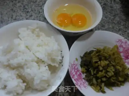 Make Snowball egg fried rice step 0