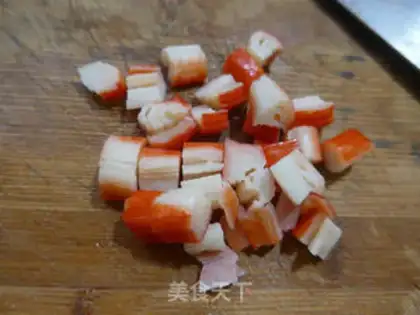 Make Crab willow fried rice step 2
