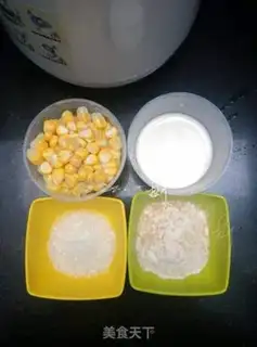 Make Milk oatmeal corn juice step 0