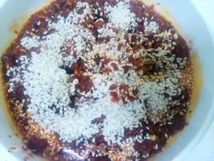 Make Spicy red oil step 9