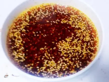 Make Spicy red oil step 10