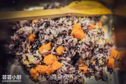 Make Pumpkin rice step 2