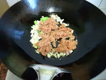 Make Peas, meat, tofu step 3