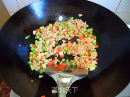 Make Peas, meat, tofu step 4