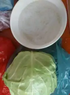 Make A cabbage fan step 0