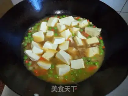 Make Peas, meat, tofu step 6