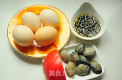 Make Tomato clams steam eggs step 1
