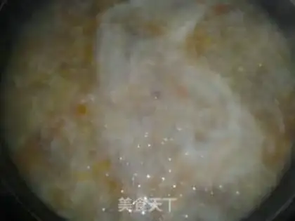 Make Carrot beef congee step 5