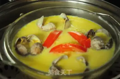 Make Tomato clams steam eggs step 12
