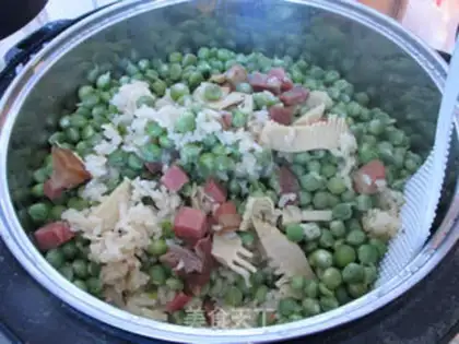 Make Peach pea rice step 14
