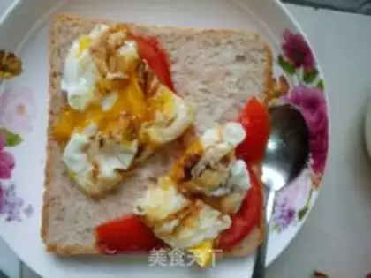 Make A ham sausage sandwich step 7