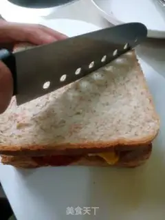 Make A ham sausage sandwich step 8