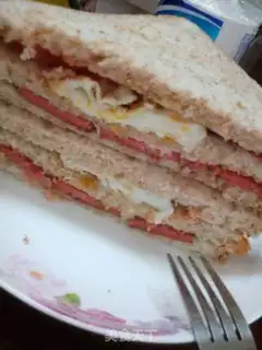 Make A ham sausage sandwich step 9