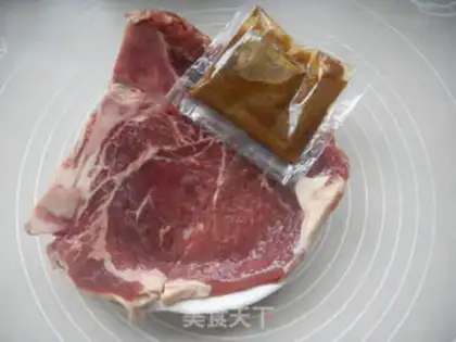Make Iron-plated black bubbly steak step 0