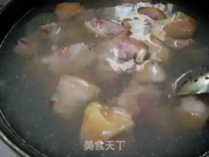 Make Red burning pig hoof step 0