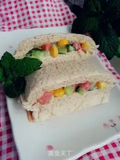 Make Bag salad sandwich step 6