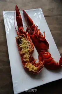 Make Garlic on the side steamed lobster step 8