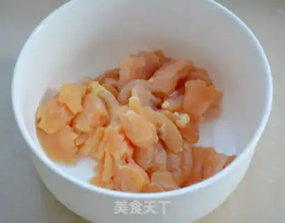 Make Chicken chips and cut flowers step 1