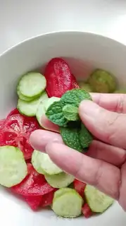 Make Cucumber tomato salad step 3