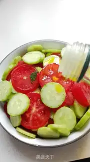 Make Cucumber tomato salad step 6