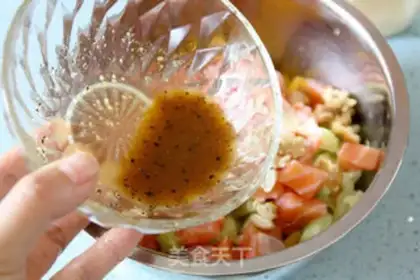 Make Mustard salmon mango salad step 7