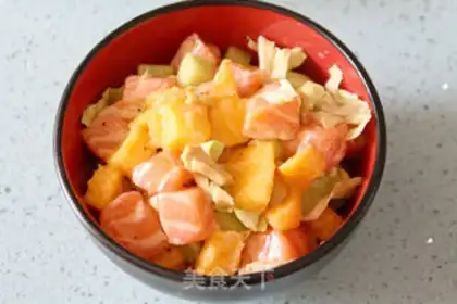 Make Mustard salmon mango salad step 9