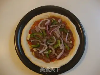 Make Black pepper beef pizza step 5