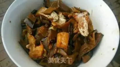 Make Salt fish and eggplant step 4