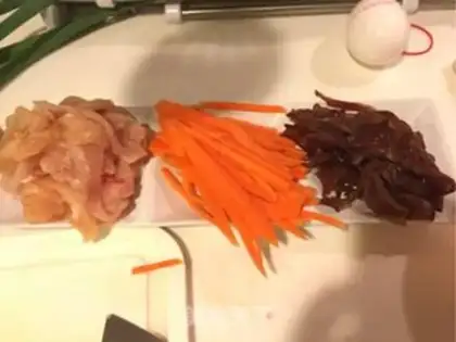 Make Chicken silk abalone step 1