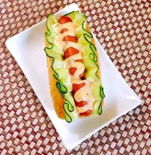 Make cucumber hot dog bread step 16
