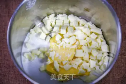 Make White chocolate brownie step 1