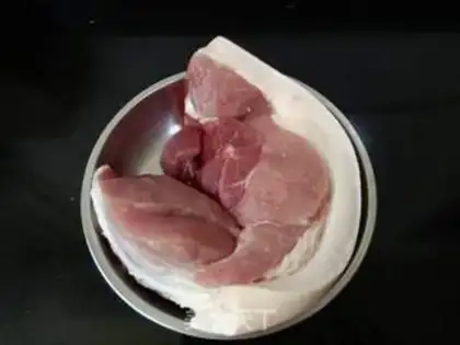 Make Fresh meat and rice step 1