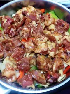 Make A fragrance chicken pan step 4