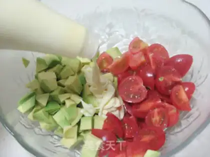 Make Fried salmon and butter and salad step 5