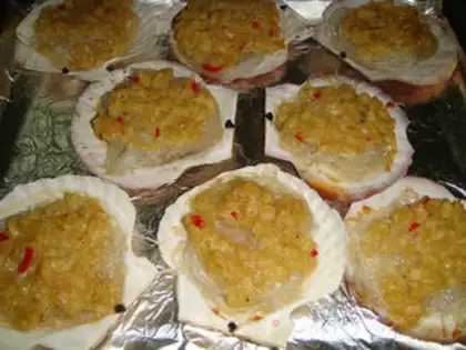 Make Garlic scallops step 6