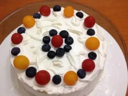 Make The durian mango cake step 5