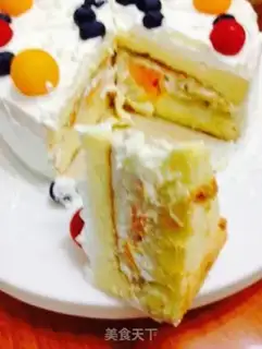 Make The durian mango cake step 6
