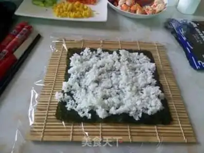 Make Homemade sushi rolls step 6