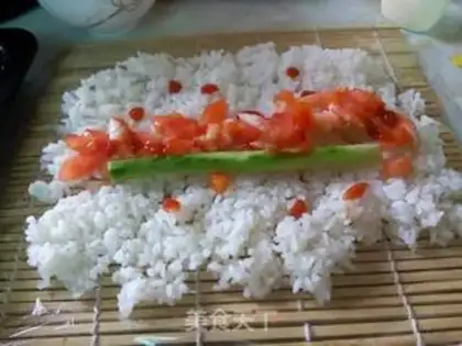 Make Homemade sushi rolls step 8