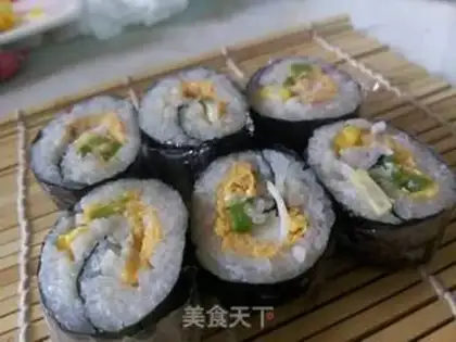 Make Homemade sushi rolls step 12