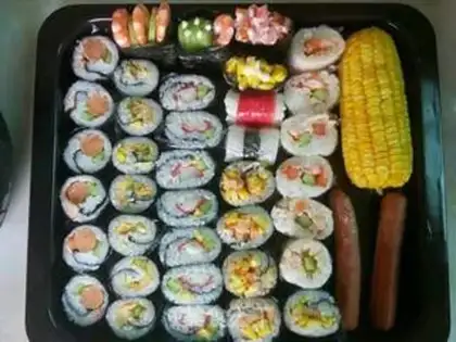Make Homemade sushi rolls step 14
