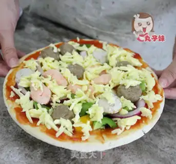 Make Beefball pizza step 4
