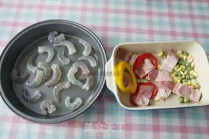 Make A thick shrimp bacon pizza step 9