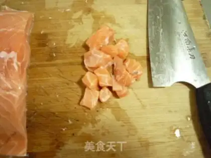 Make A salmon salad step 0