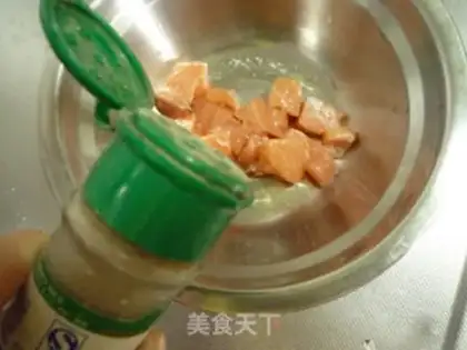 Make A salmon salad step 1