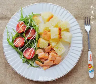 Make A salmon salad step 4