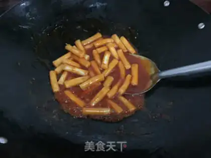 Make Korean chili fried rice cake step 12